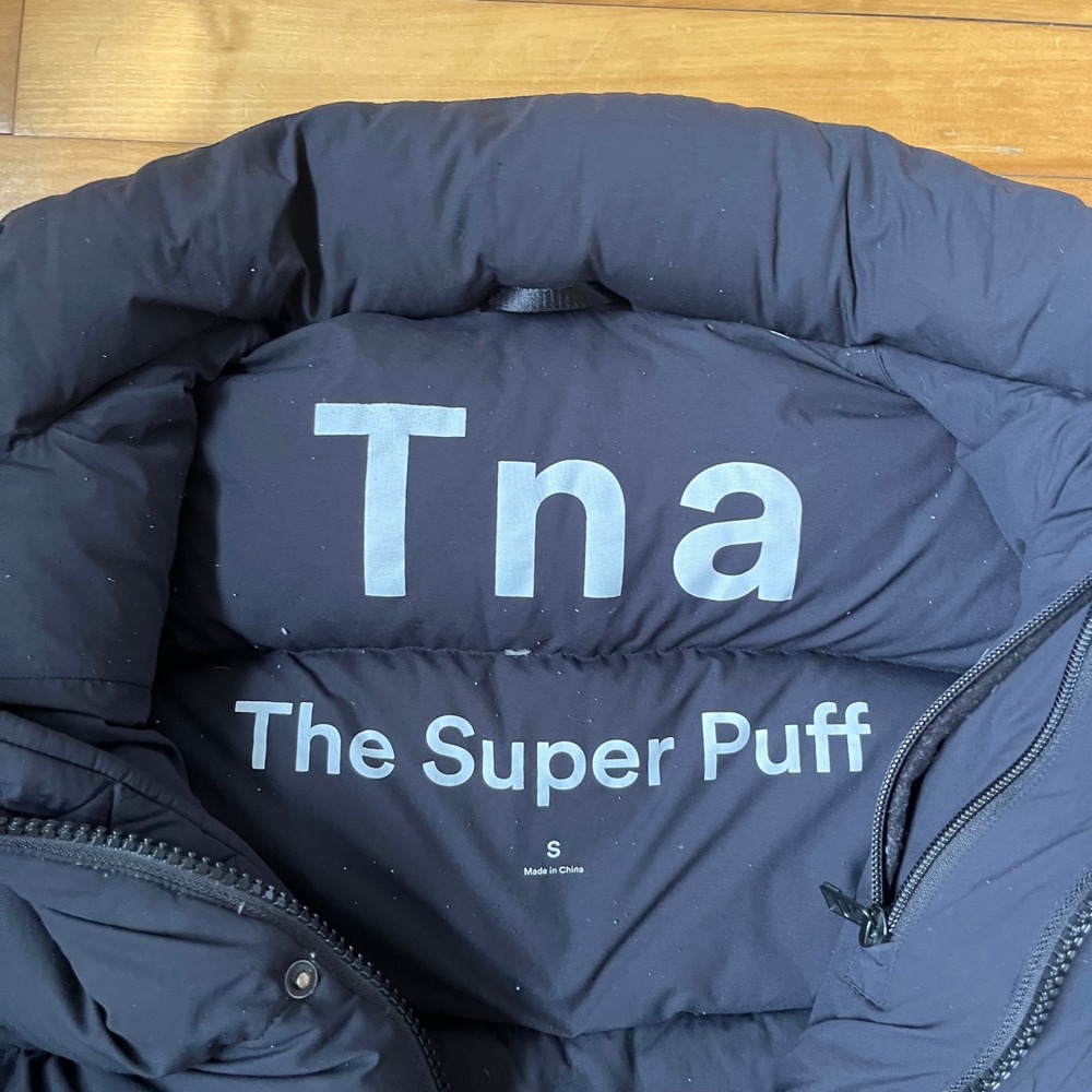 Tna Aritzia The Super Puff Jacket Navy Blue Matte Puffer Winter Coat Mens Small - Picture 9 of 10